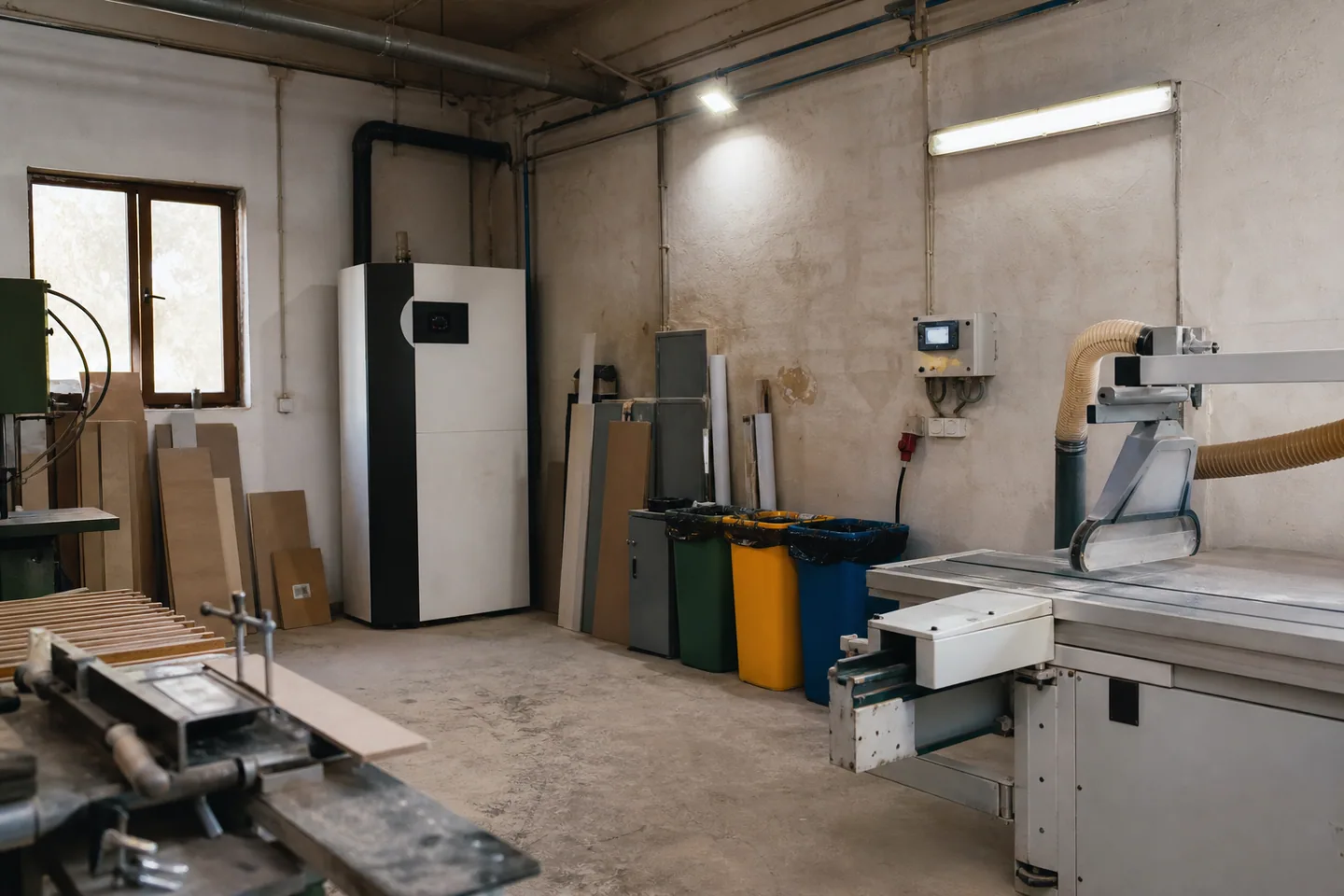 Atelier IMM din România cu utilaje eficiente energetic, pompă de căldură și colectare selectivă